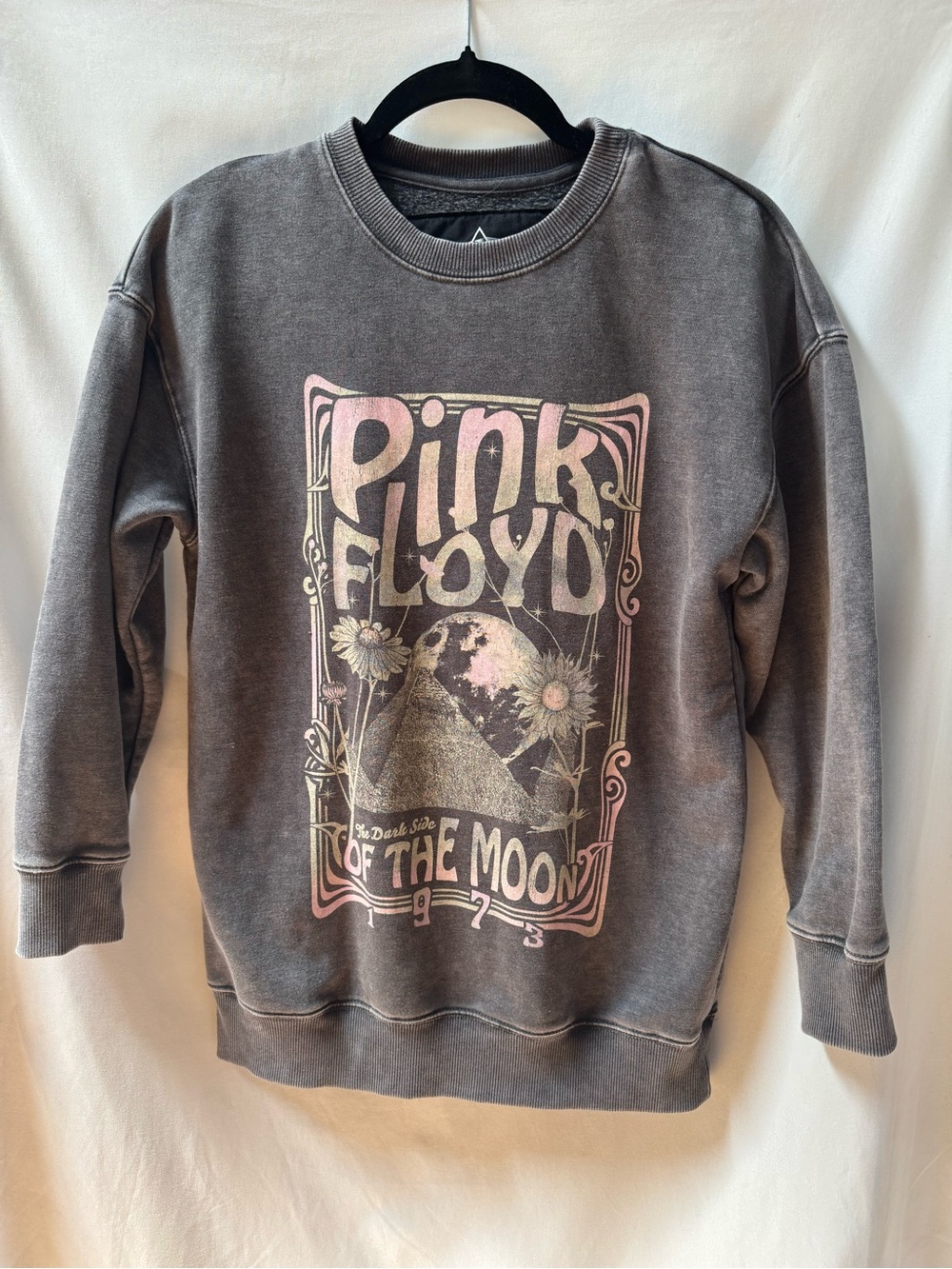 Pink Floyd The Dark Side of the MoonVintage Wash Crewneck Sweatshirt Large